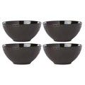 Chelse Muse Fleur Matte Black 4-Piece Bowl Set