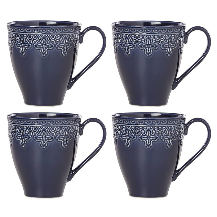 Chelse Muse Fleur Navy™ 4pc Mug Set