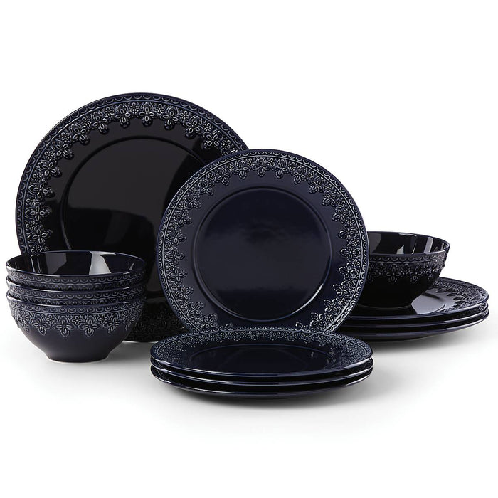Chelse Muse Fleur Navy‚Ñ¢ 12pc Dinnerware Set
