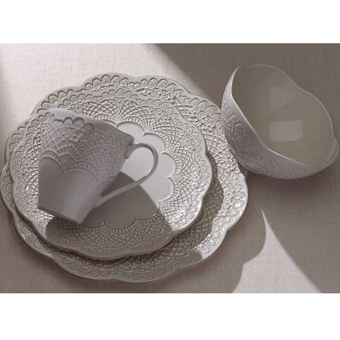Chelse Muse Scallop Grey™ 4pc Place Setting