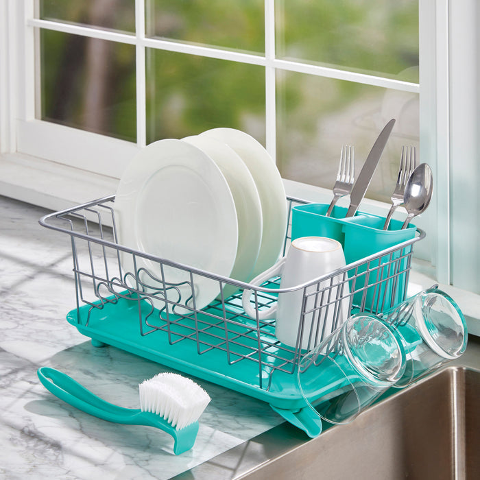 Farberware Classic Full Dishrack, 3-Piece, Aqua