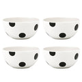 Deco Dot Black™ 4-piece Fruit Bowl Set