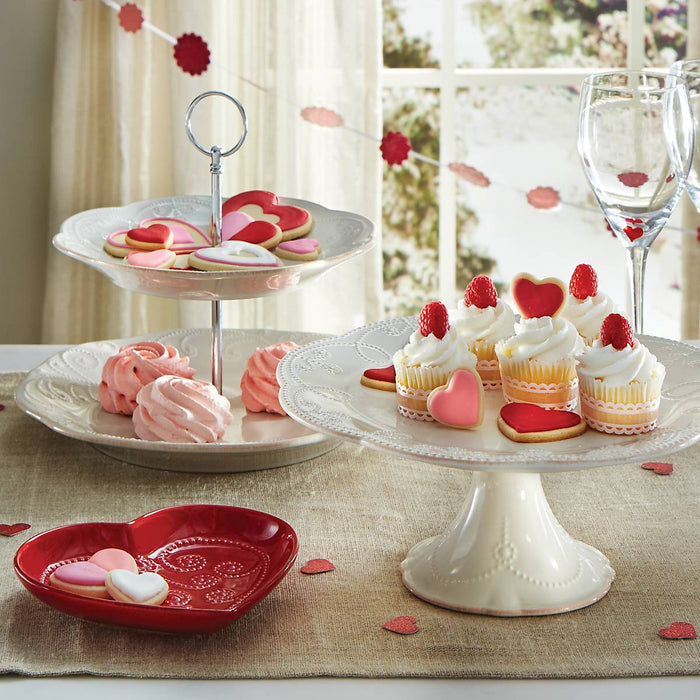 French Perle White™ 2-tiered Server