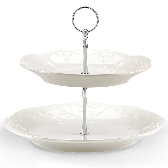 French Perle White™ 2-tiered Server