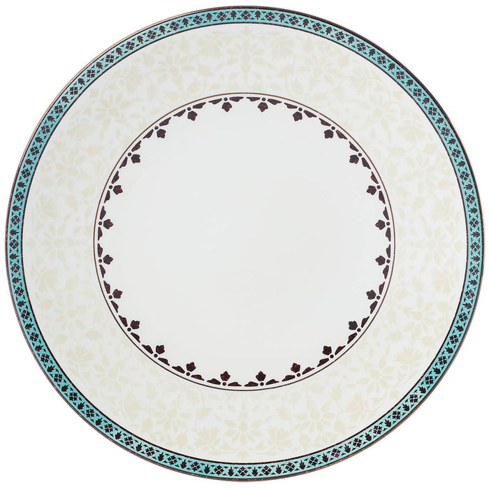 Global Tapestry Aquamarine Lotus Dinner Plate