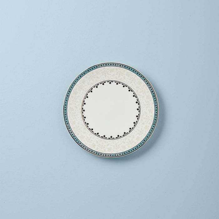 Global Tapestry Aquamarine Lotus Dinner Plate