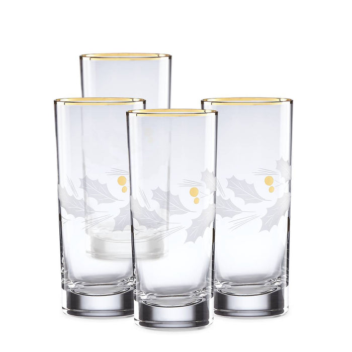 Holiday™ Gold 4-piece Highball Glass Set