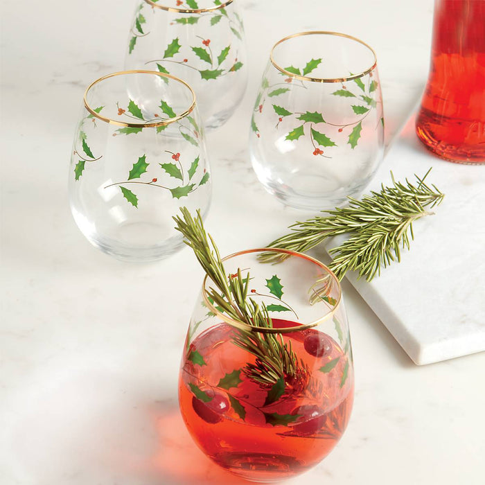 Holiday‚Ñ¢ 4-piece Stemless Wine Glasses