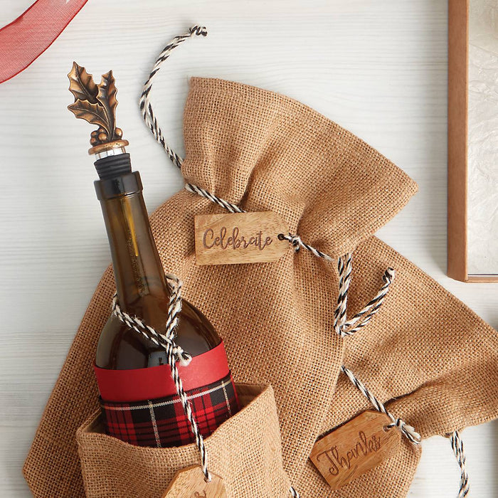 Holiday‚Ñ¢ Gold Metal Wine Stopper