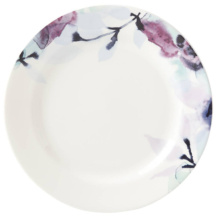Indigo Watercolor Floral 12-Piece Dinnerware Set