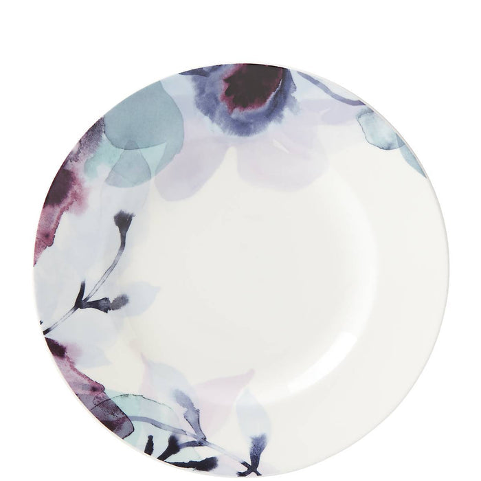 Indigo Watercolor Floral 12-Piece Dinnerware Set