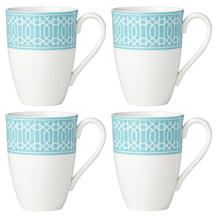 Party Links 4-Piece Teal Mug Set