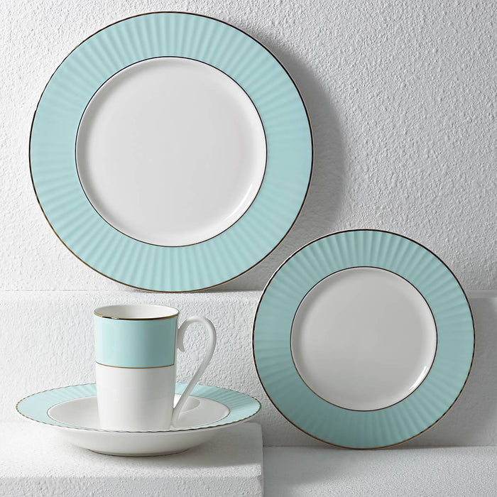 Pleated Colors Aqua™ 4-piece Place Setting