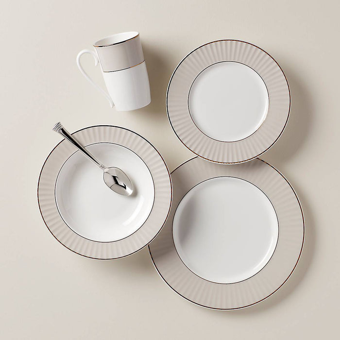 Pleated Colors Grey™ 4-piece Place Setting