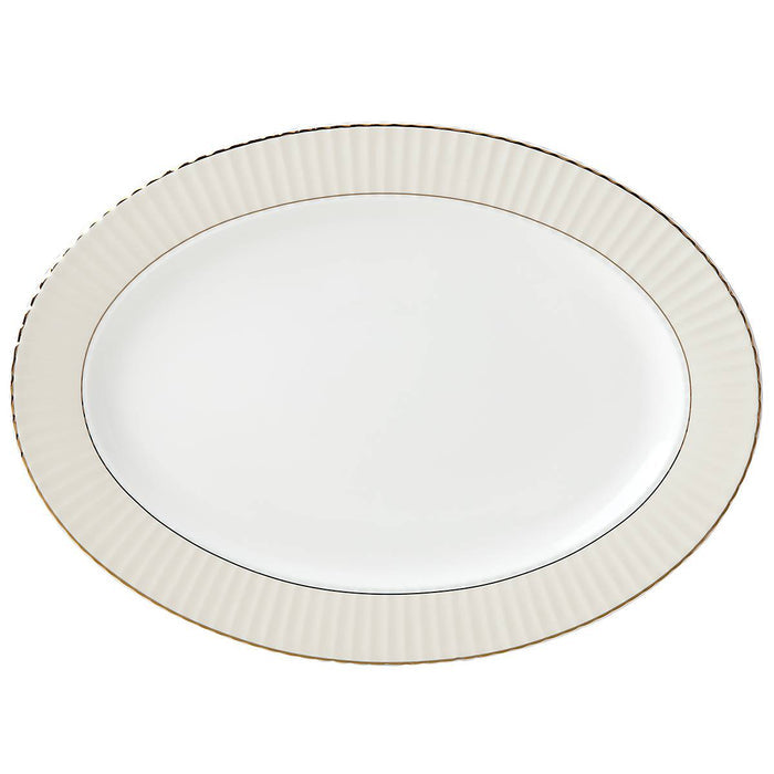Pleated Colors Grey‚Ñ¢ 16" Serving Platter