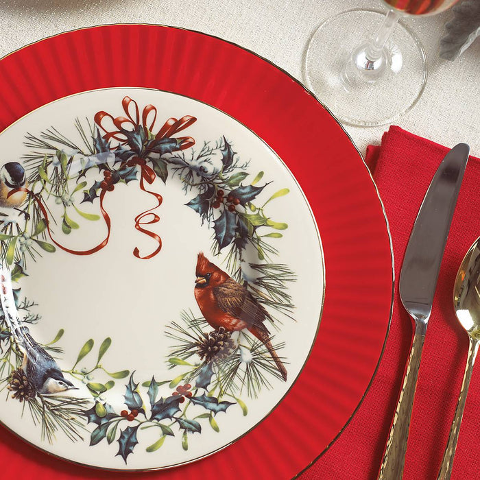Pleated Colors Red™ Dinner Plate