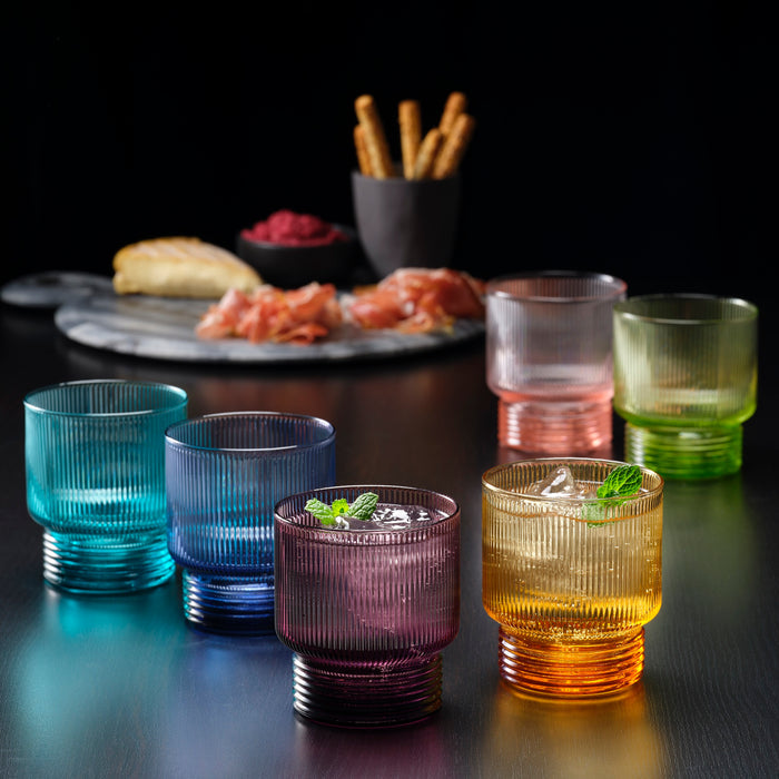 Todo Modo Mouthblown Coloured Tumblers Set of 6