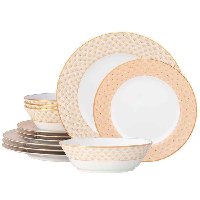 Trocadero Gold 12pc Dinner Set