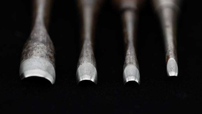 Uchimaru Nomi Japanese Deep U-Gouge Chisel set By Konobu II 「Early Works」